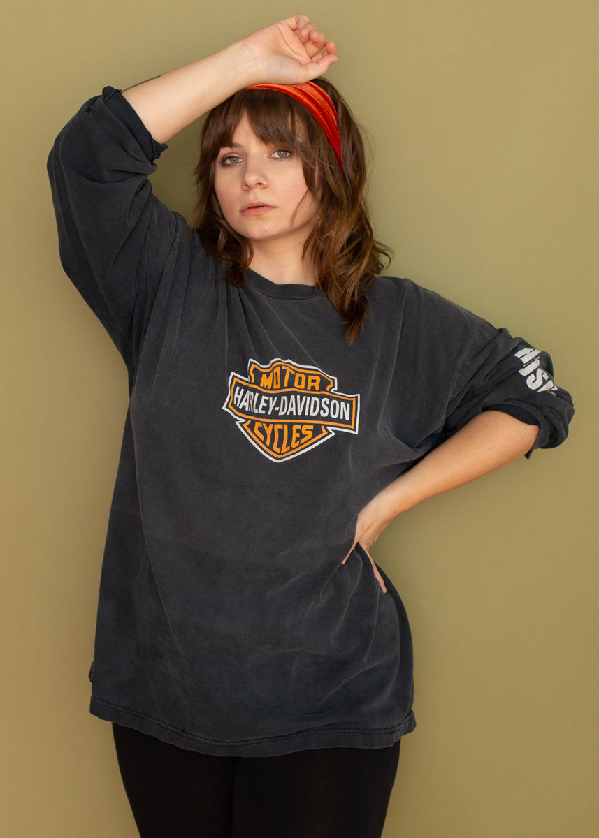 Vintage 90s Long Sleeve Harley Tee – Electric West