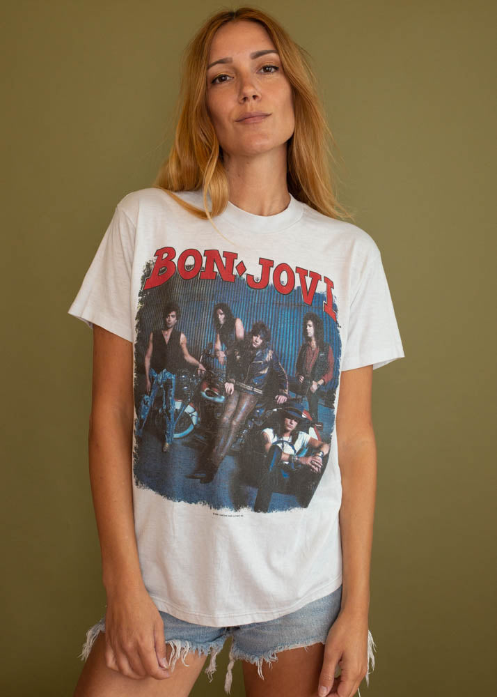 ボンジョビ　Vintage 1989 Bon Jovi T-Shirt XL Vintage 1989 Bon Jovi Tee – Electric West