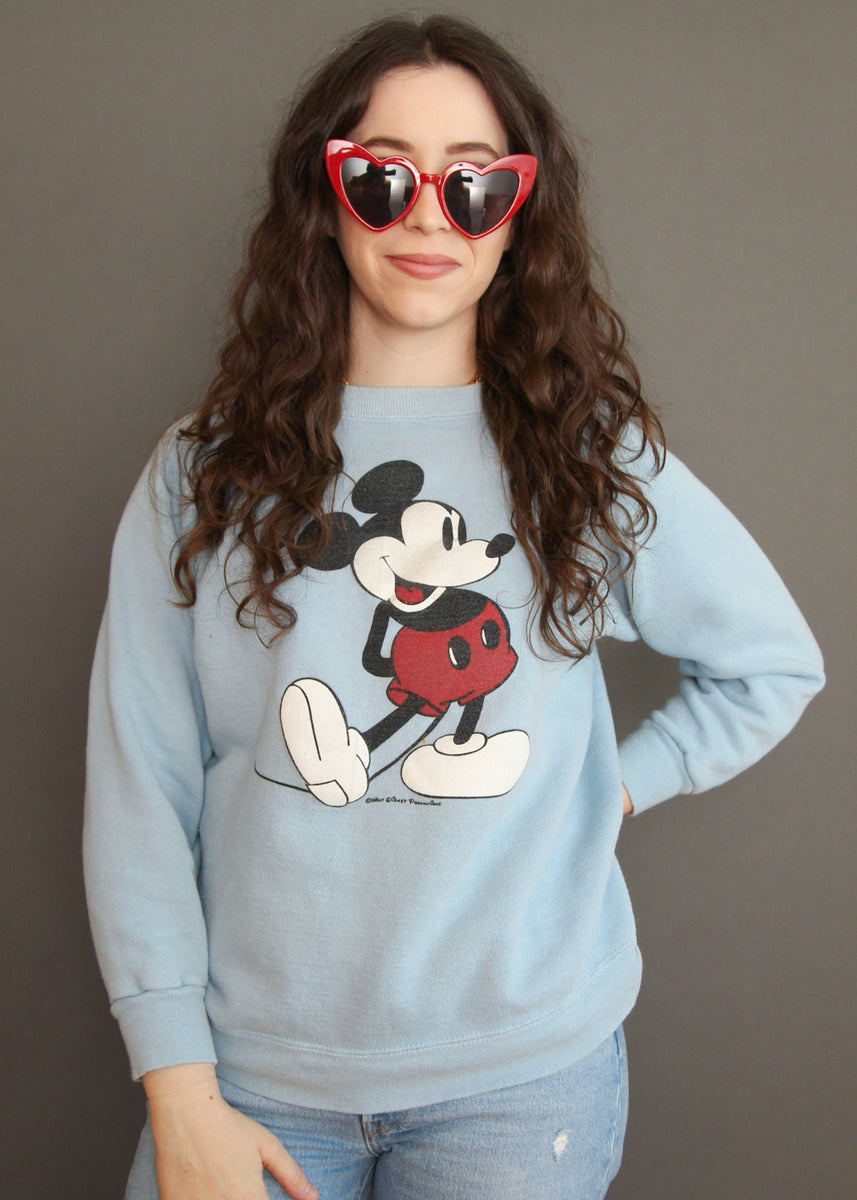 Vintage mickey mouse sweatshirt 80s on sale
