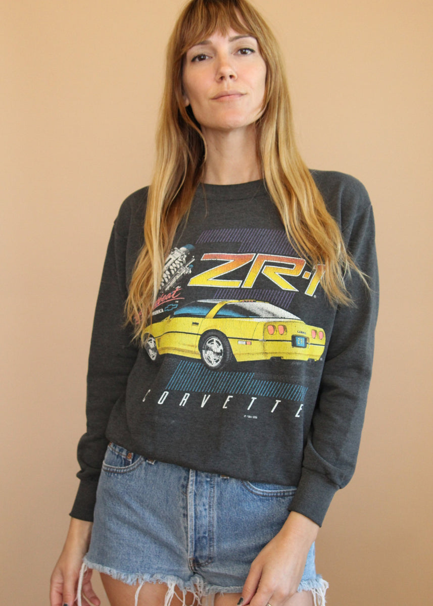Yellow corvette sweatshirt discount