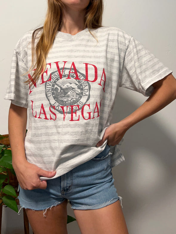 Vintage 90's University of Nevada Striped Tee