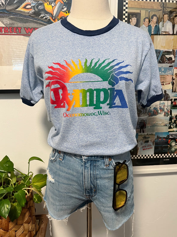 Vintage 1980's Olympia Wisc Ringer Tee