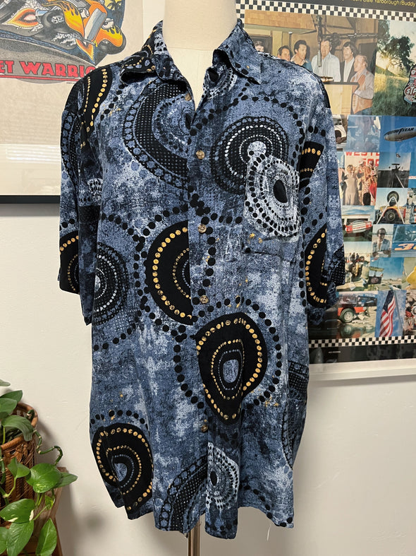 Vintage 90's Abstract Rayon Shirt