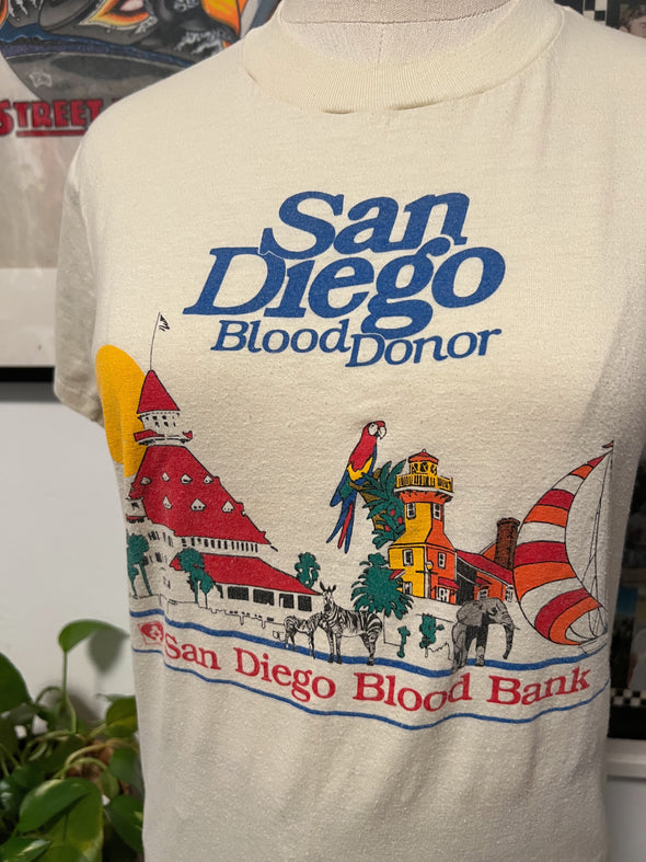 Vintage 1980's San Diego Blood Donor Tee