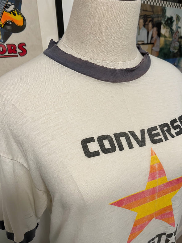 Vintage 1980's Paper Thin Converse Ringer Tee