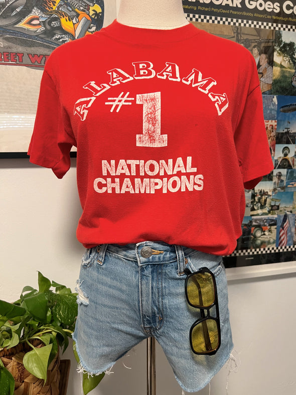 Vintage 1980's Alabama National Champs Tee