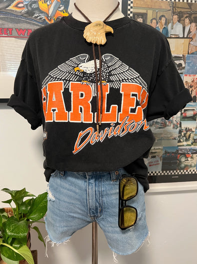 Vintage 1990 Harley Sioux City Eagle Tee