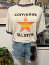 Vintage 1980's Paper Thin Converse Ringer Tee