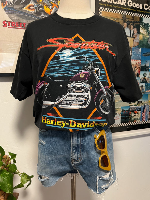 Vintage 1991 Grungy Harley Sportster Tee
