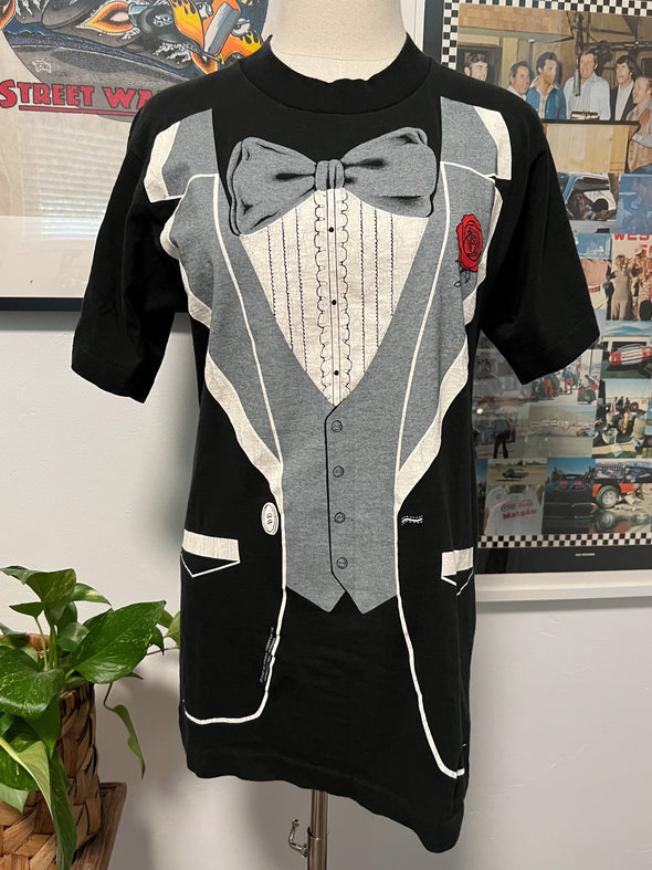 Vintage 1980 Tuxedo T-shirt Tee