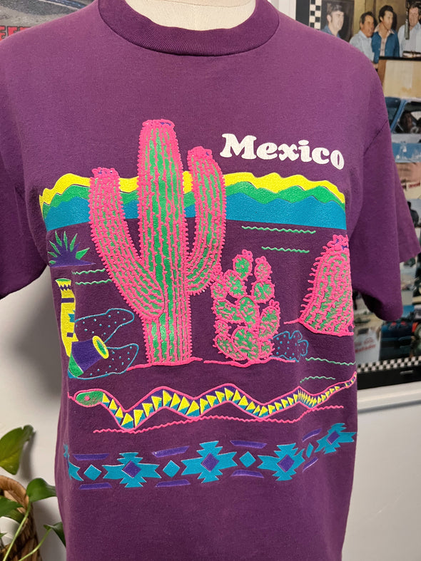 Vintage 90s Mexico Desert Neon Tee
