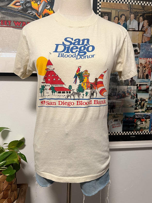 Vintage 1980's San Diego Blood Donor Tee