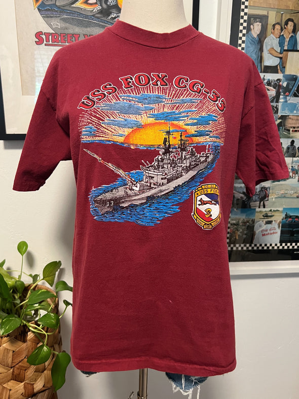 Vintage 90's USS Fox CG-33 Tee