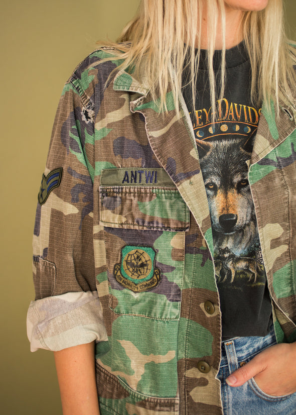 Vintage Camo Air Force Jacket