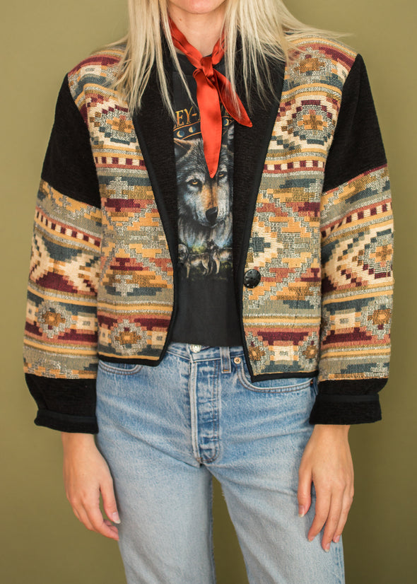 Vintage 90s Southwestern Tapestry Jacket