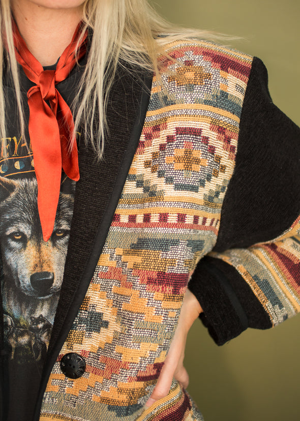 Vintage 90s Southwestern Tapestry Jacket