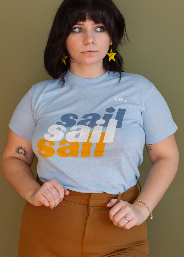 Vintage 1980s Soft and Thin Sail Tee