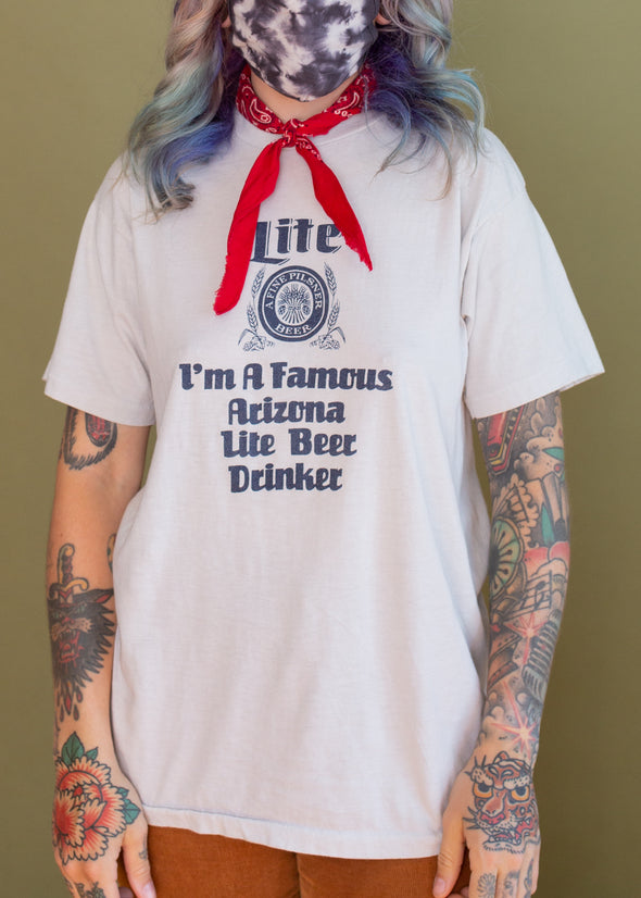 Vintage 80s Famous Lite Beer Drinker Tee