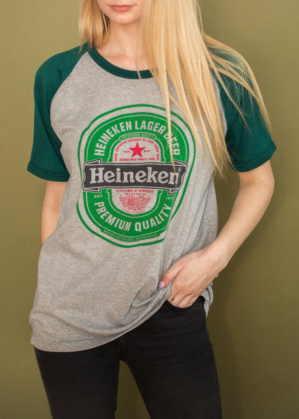 Vintage Heineken Beer Raglan Tee