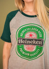 Vintage Heineken Beer Raglan Tee