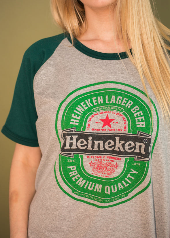 Vintage Heineken Beer Raglan Tee