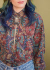 Vintage 90s Western Abstract Print Button Up