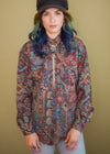 Vintage 90s Western Abstract Print Button Up