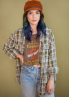 Vintage Oversize Green Plaid Flannel