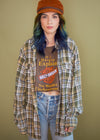 Vintage Oversize Green Plaid Flannel