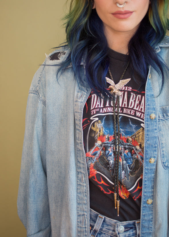 Vintage 90s Eddie Bauer Denim Button Up