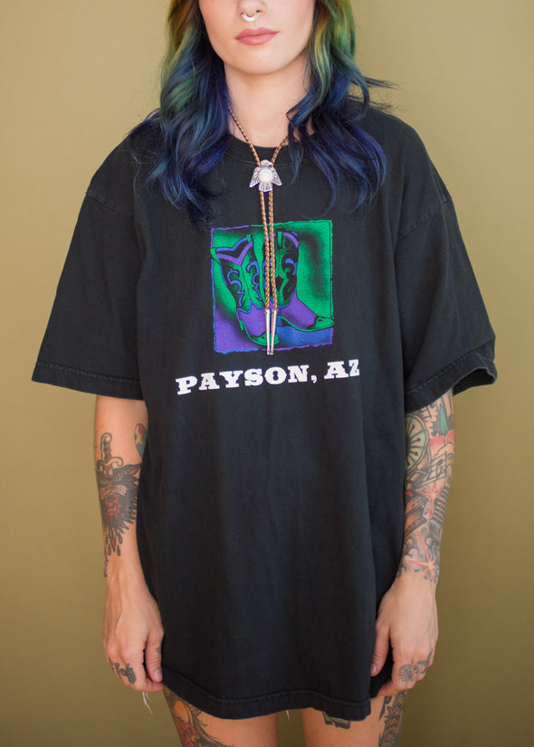 Vintage 90s Payson Cowboy Boot Tee