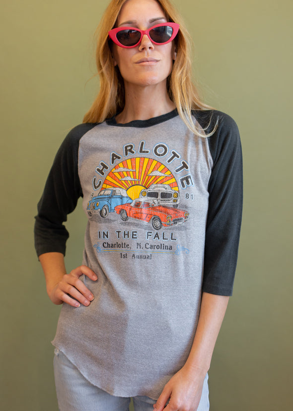 Vintage 1981 Charlotte in the Fall Baseball Tee