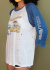 Vintage 1982 Paper Thin NHRA Drag Race Raglan