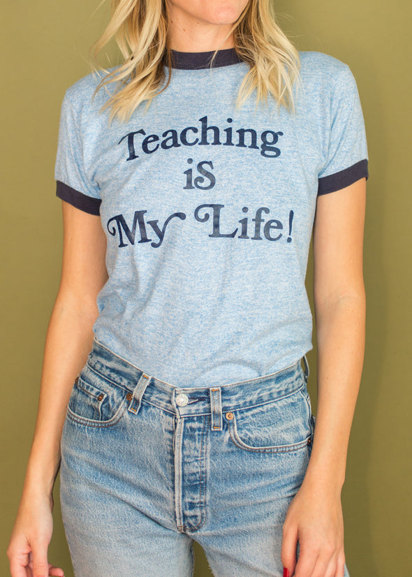 Vintage Teaching Is My Life Ringer Tee