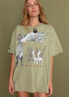 Vintage 90s Southwestern Wolf and Eagle Tee