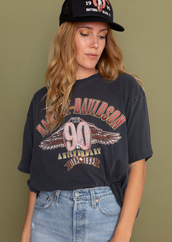 Vintage 1992 Harley 90th Anniversary Tee