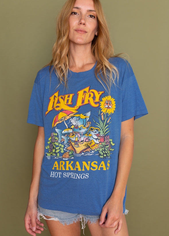 Vintage 1980s Thin Fish Fry Arkansas Tee