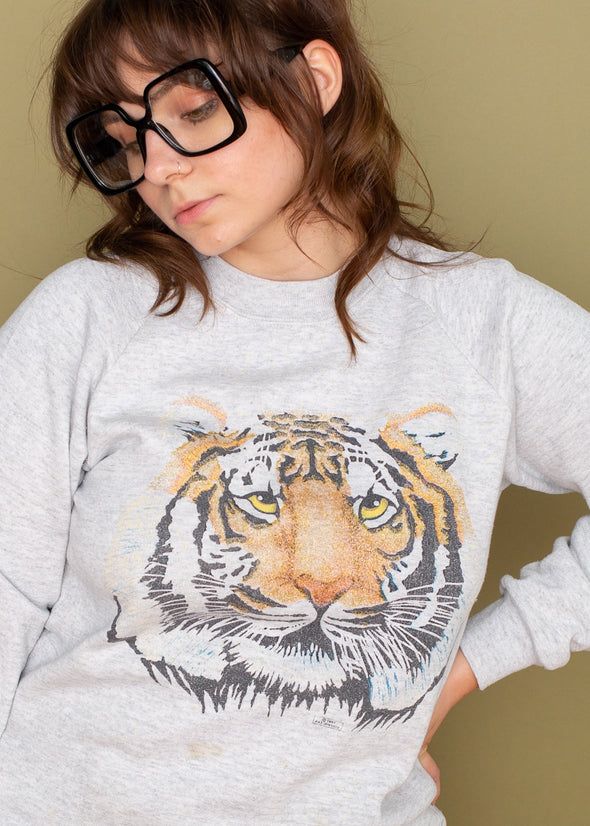 Vintage 1991 Glitter Tiger Sweatshirt