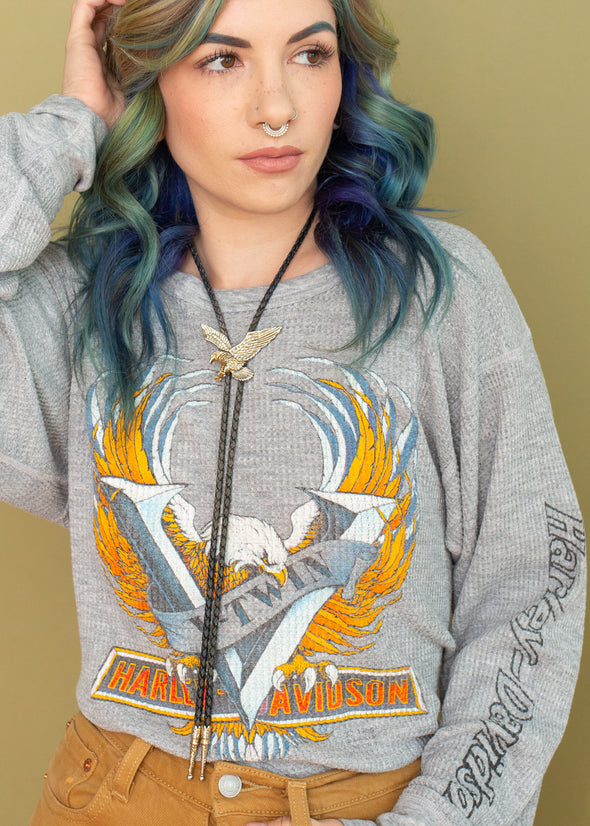 Vintage 1985 Harley Long Sleeve Thermal