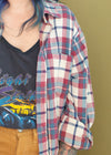 Vintage 90s Cool Tone Plaid Flannel
