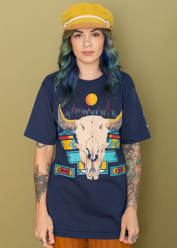 Vintage 90s Southwestern Skull Tee