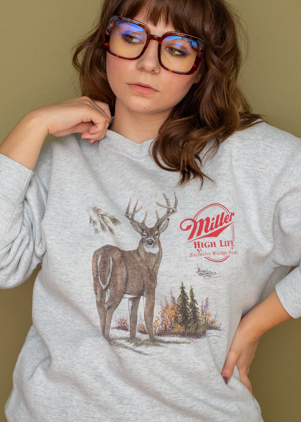 Vintage 90s Miller Deer Sweatshirt