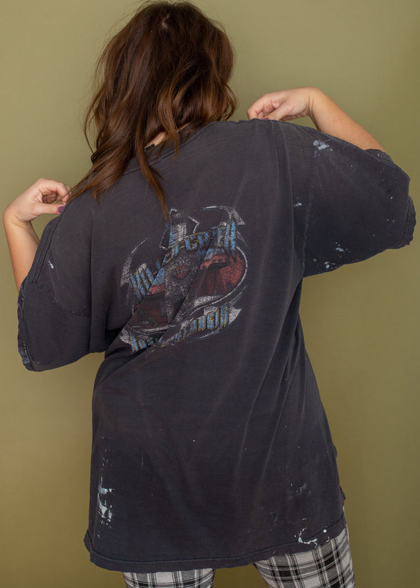Vintage 90s Paint Splatter Grungy Harley Tee