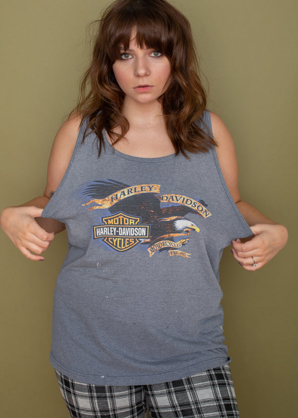 Vintage 90s Grey Harley Tank