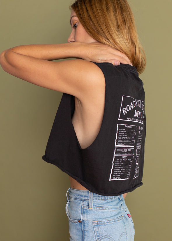 Vintage 90s Road Kill Cafe Cropped Tank