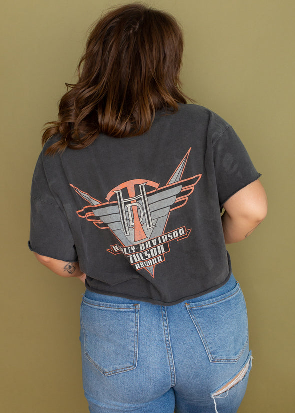 Vintage Cropped Harley Tucson Pocket Tee