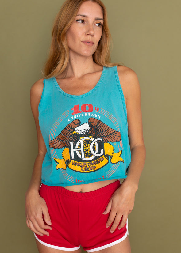 Vintage Harley Owners Group Cropped Tank