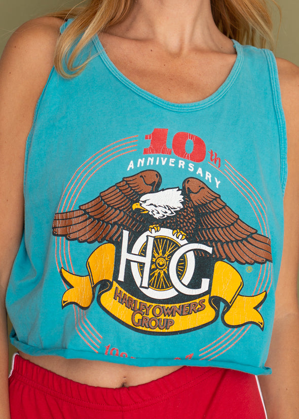 Vintage Harley Owners Group Cropped Tank