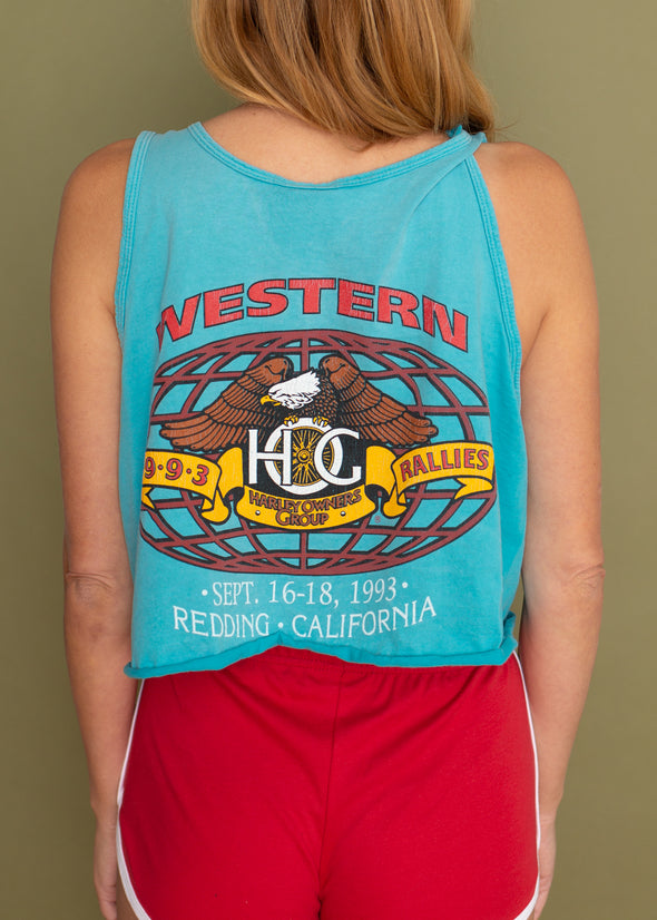 Vintage Harley Owners Group Cropped Tank