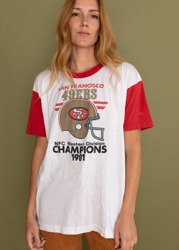 Vintage 1981 San Fran 49ers Two Tone Tee